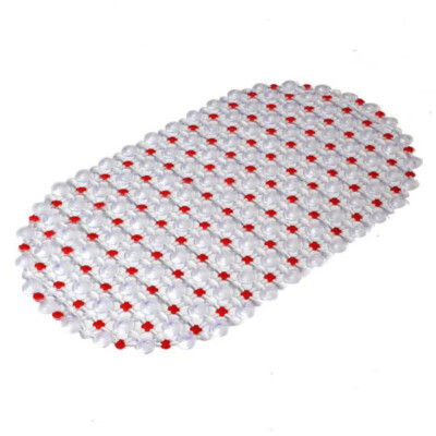 

68x38cm Shower Bath Tub Clear Bubble Mat Safety Anti-slip PVC Floor Mat Rug NEW