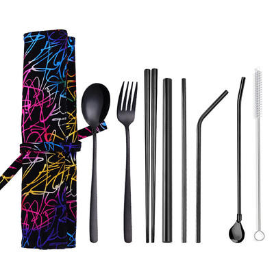 

Toponeto 7PCS Set Stainless Steel Upscale Dinnerware Flatware Cutlery Fork Spoon Teaspoon
