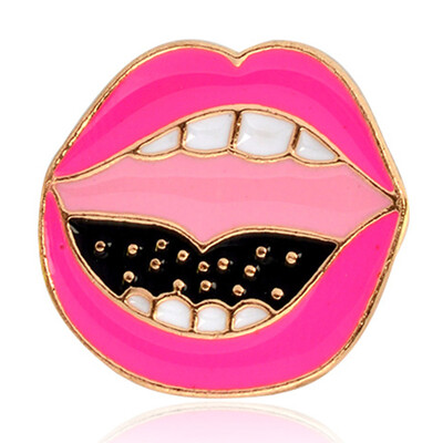 

Trendy Enamel Brooches Cartoon Heart Flower Rose Skull Finger Muslim Badges Brooches Pins