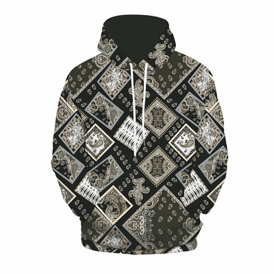 

Toponeto Mens Autumn Spring Fashion 3D Printing Hoodie Hooded Loose Long Sleeve Top