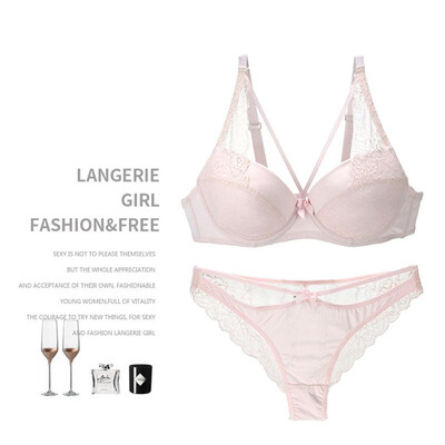 

Push Up Bra Set Sexy Lace Bow Underwear Set Fashion Solid Color Push Up Bra Womens Airy Briefs Set