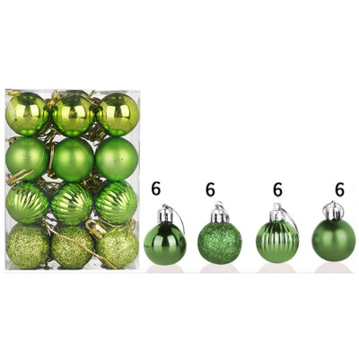 

Gobestart 30mm Christmas Xmas Tree Ball Bauble Hanging Home Party Ornament Decor 24PC