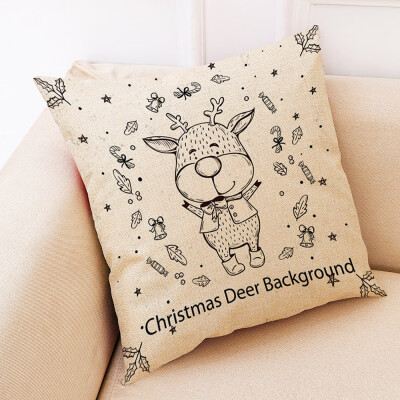 

Tailored Christmas Home Decor Cushion Cover Graffi Style Throw Pillowcase Pillow Covers