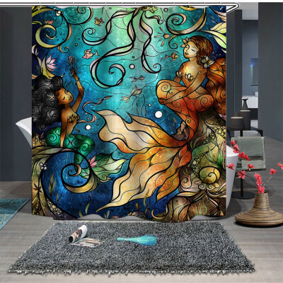 

〖Follure〗Popular Waterproof Shower Curtain With 12 Hooks Printed Bathroom 180x180cm