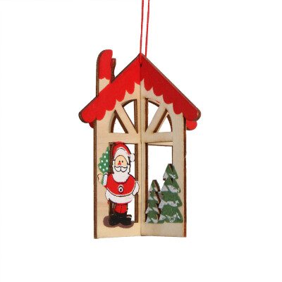 

〖Follure〗1PC New Christmas Tree Ornaments Hanging Xmas Tree Party Decor 3D Wooden Pendant