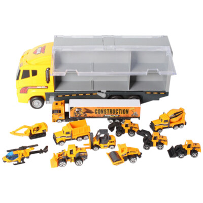 

Tailored 11 in 1 Die-cast Construction Truck Vehicle Car Toy Set Play Vehicles in Carrier