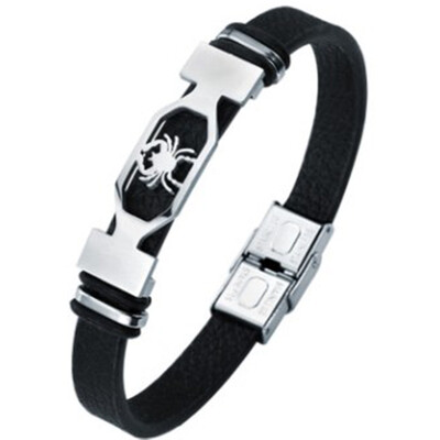 

Zodiac Signs Leather Bracelet 12 Constellations Bracelets Bangles Men Stainless Steel Personality Vintage Punk Bracelet