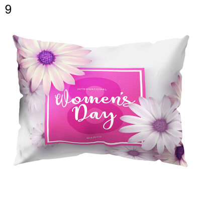 

Fashion Tulip Daisy Flower Print Pillow Case Waist Throw Cushion Cover Decor