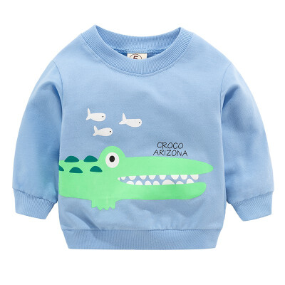 

2019 New Arrival Baby Boys Girls Sweatshirts Spring Autumn Children Long Sleeves Crocodile Red Top Kids Clothes