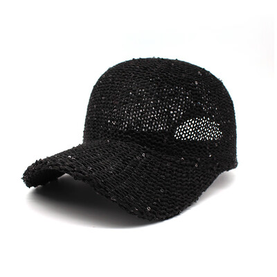 

Bare baseball cap sequined Mesh Hat sunscreen sunshade hat summer couple outdoor duck tongue hat new sunhat