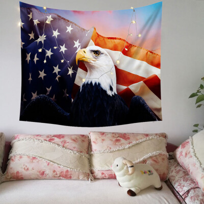 

Toponeto Independence Day Print Family Tapestry Light String Combination Wall Decor15x2m