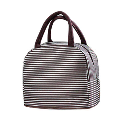 

Stripe Large Lunch Box Storage Bag Breast Milk Insulated Thermal Picnic Pouch