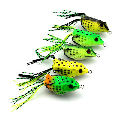 

5PCSSet 6cm 12g Fishhook Fishing Hook Lure Frog Spinner Minnow Salmon Fish Lure Trout Artificial Bait