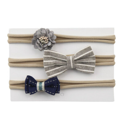 

Children Cute Bow Flower High Elastic Nylon Hair Band Set Baby Hair Accessories