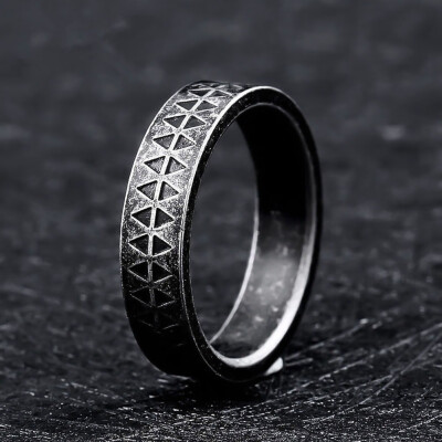 

Fashion Viking Totem 316L Stainless Steel Simple Ring For Women And Men Popular Style Jewelry