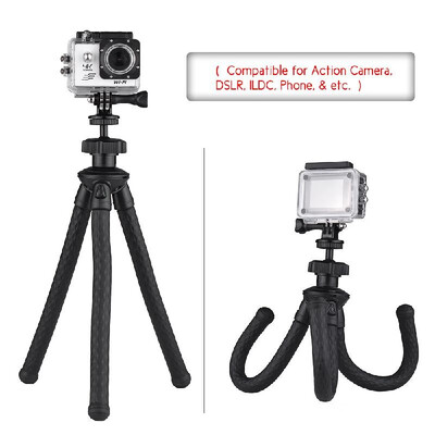 

Universal Flexible Octopus Tripod Handy Tripod Stand 360 Degree Rotation Holder for DSLR ILDC Phone Action Camera