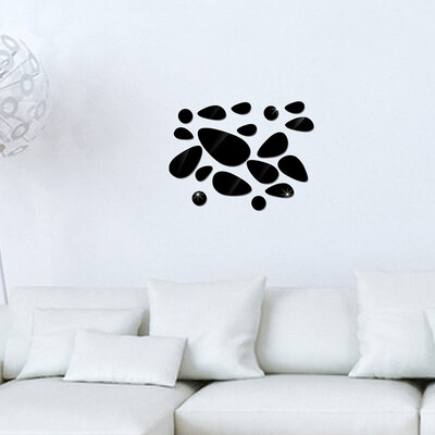 

12pcsset 3d DIY Wall Sticker Decoration Mirror Wall Stickers For TV Background Home Decor Modern Acrylic Decoration