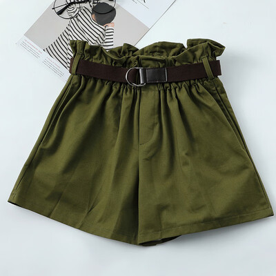 

New Summer Casual Elastic Waist Shorts Women Wide High Waist Loose Leg Shorts Slim All-Match Sporting Shorts Female