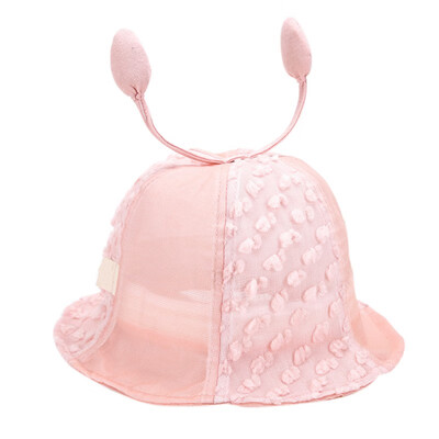 

Summer Baby Boys Girls Net Cap Basin Cap Furry Dot Printed Design Mesh Caps Reversible Sun Headwear
