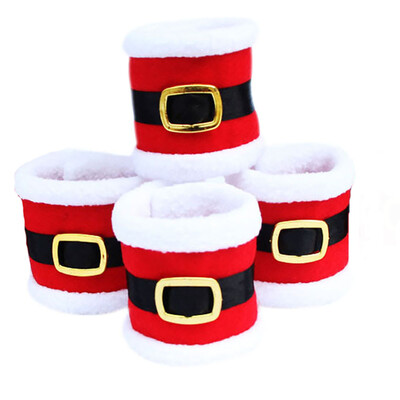 

Tailored 4Pcs Christmas Napkin Rings Napkin Holder Party Banquet Dinner Table Decoration