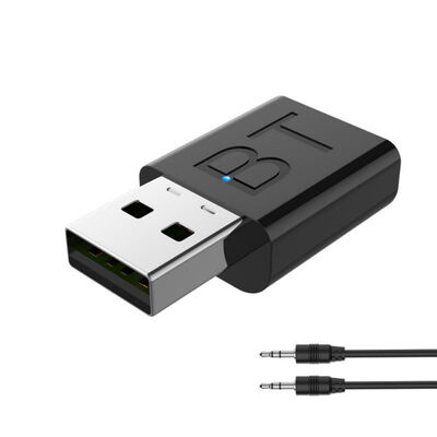 

USB Bluetooth 50 Transmitter Receiver Wireless Audio Dongle AUX Port Adapter