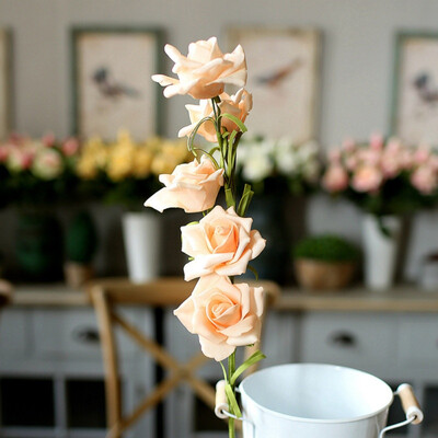 

Artificial Flowers Wedding Vintage European Peony Wreath Silk Fake Flowers Heads Home Festival Decoration Pe 5 Heads Home