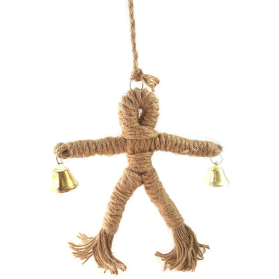 

Parrot toys hemp ropes Premium pet bird parrot toy swing hanging toy Human Design chew toy hang rope bird play supplies
