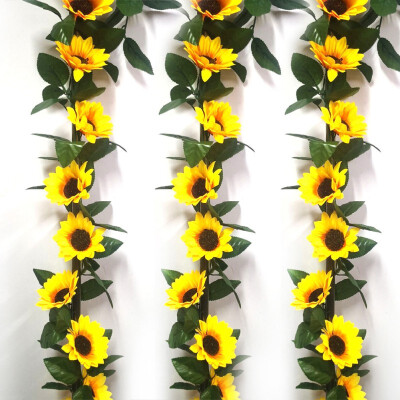 

Artificial flowers vine simulation flower cane Sunflower cane Sunflower rattan home flowers decoration wholesale