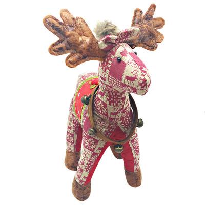 

〖Follure〗New Christmas Scotland Plaid Deer Elk Stuffed Toys Plush Toy Doll Christmas Gift