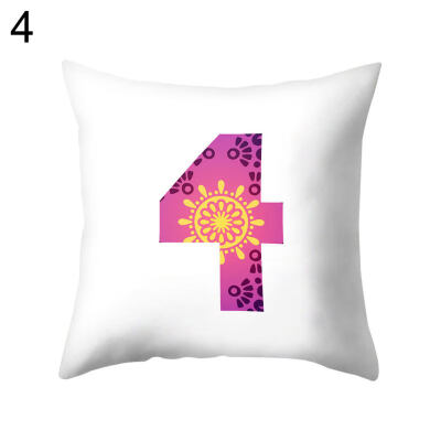 

Simple Number Figure Pillow Case Cushion Cover Sofa Bed Car Cafe Office Decor