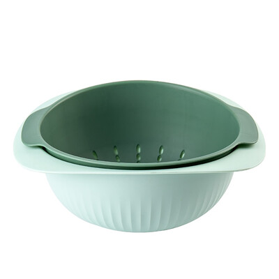 

Toponeto Double Wash Basket Bowl Washing Kitchen Strainer Noodle Vegetable Fruit Storage