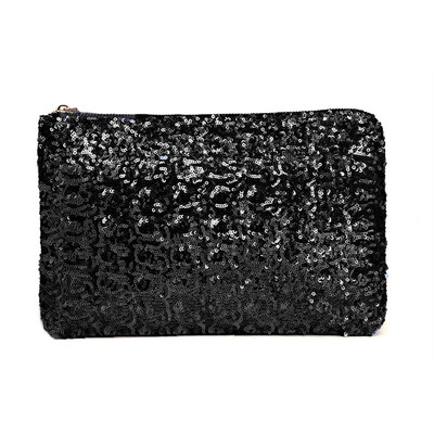 

Fashion Women Clutch Bag Dazzling Sequins Glitter Sparkling Handbag Evening Party Bag Black