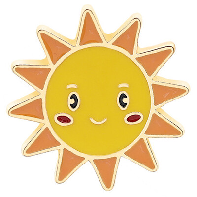 

Hot Lovely Summer Holiday Sun Moon Rainbow Cloud Brooch Kawaii Badge Cute Gift