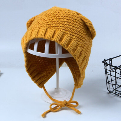 

Cat Ear Wool Hat ins Earmuff Women Warm Ears in Autumn&Winter Korean Retro Knitted Lace Ear Wrap Ear Cover