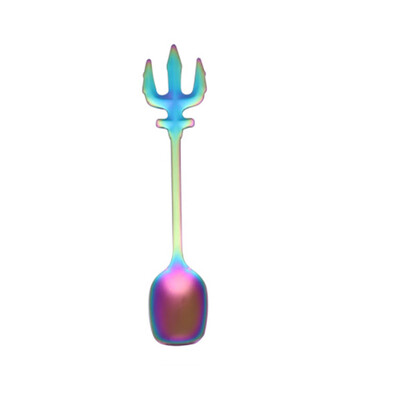 

Toponeto Colorful Spoon Fork Spoons Flatware Ice Cream Drinking Tools Kitchen Gadget