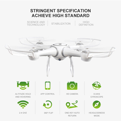 

S7W 720P HD Camera Wifi FPV Drone Altitude Hold One Key Return G-sensor RC Quadcopter Kids Gift RC Toy