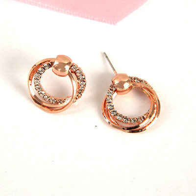 

Fashion Accessories Women Hoop Earrings Diamond Circle Earrings Elegant Jewelry