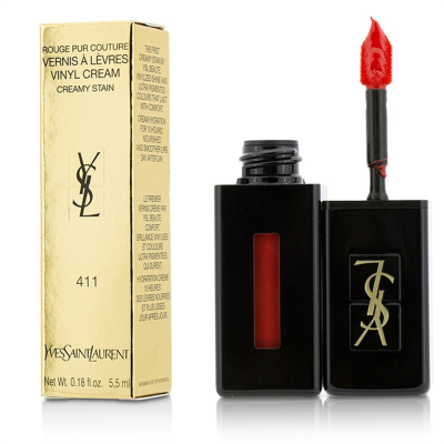 

YVES SAINT LAURENT - Rouge Pur Couture Vernis A Levres Vinyl Cream Creamy Stain - 411 Rhythm Red 55ml018oz