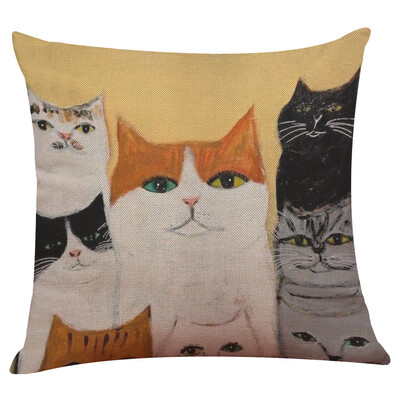 

〖Follure〗Cute Cat Sofa Bed Home Decoration Festival Pillow Case Cushion Cover