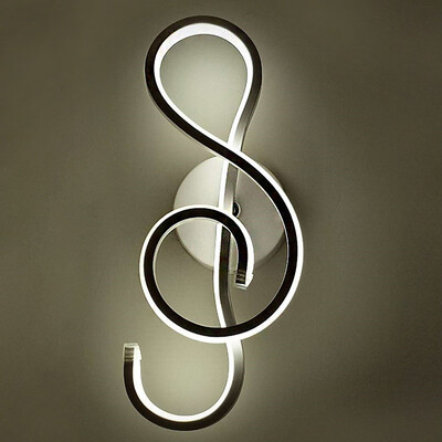 

Gobestart Modern LED 22W Wall Light Music Note Walkway Bedside Wall Lamp Fixture US