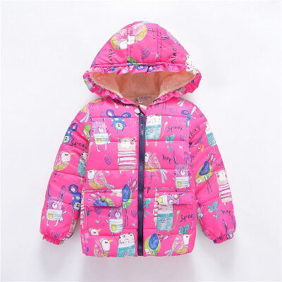 

2020 Autumn Winter Baby Girls Jackets Infant Outerwear Cotton Hooded Coats For Baby Jacket Baby Coat Newborn Baby Girls Clothes