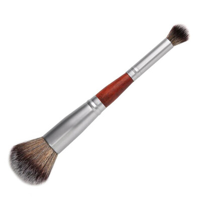 

New Double-head Foundation Brushes Powder Eyeshadow Blush Brushes Face Makeup Tool Pincel Maquiagem Wood Handle