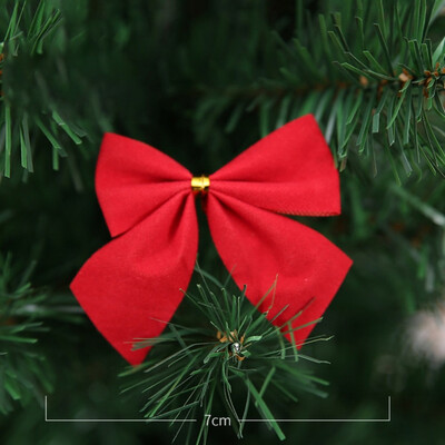 

12PCS Christmas Bows Xmas Tree Bowknot Ornaments Wedding Party Holiday DIY Decorations