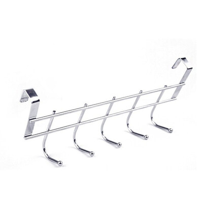 

5 Hook Bold Stainless Steel Cabinet Back Hook Home Storage Supplies Doors And Windows Kitchen Towel Cleaning Cloth Hanger Hook