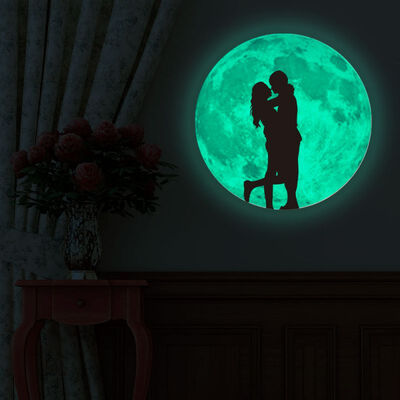 

Cartoon Luminous Wall Sticker Glow in the Dark Wall Stickers Home Room Decoration Sticker Decal Kissing Couples Fairy Moon Star