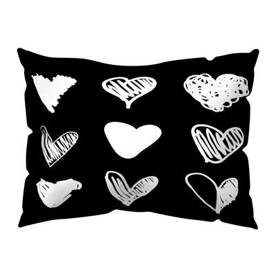

〖Follure〗Black And White Style Polyester Pillowcase Pillowcase 30x50cm Home Decoration
