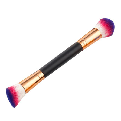 

GUJHUI Professional Double Head Makeup Brushes Women Blush Powder Brush Synthetic Hair Slanted Head Makeup Brush 4137