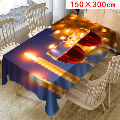 

Toponeto Valentines Tablecloth Print Rectangle Table Cover Holiday Party Home Decor