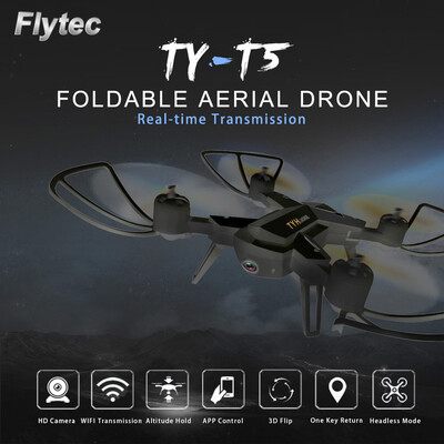 

Flytec TY-T5 Foldable 20MP Camera Wifi FPV 6-Axis Gyro Altitude Hold Headless RC Quadcopter