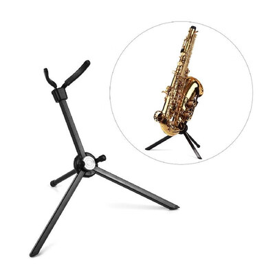 

Portable Tenor Saxophone Stand Sax Floor Stand Holder Stainless Steel Foldable with Carry Bag